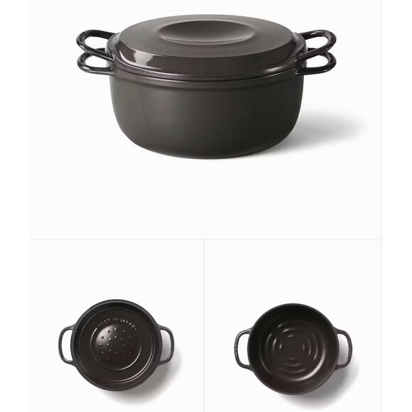 VERMICULAR Musui Japanese Cast Iron Enamel Pot with Accessories - Picture 12 of 12